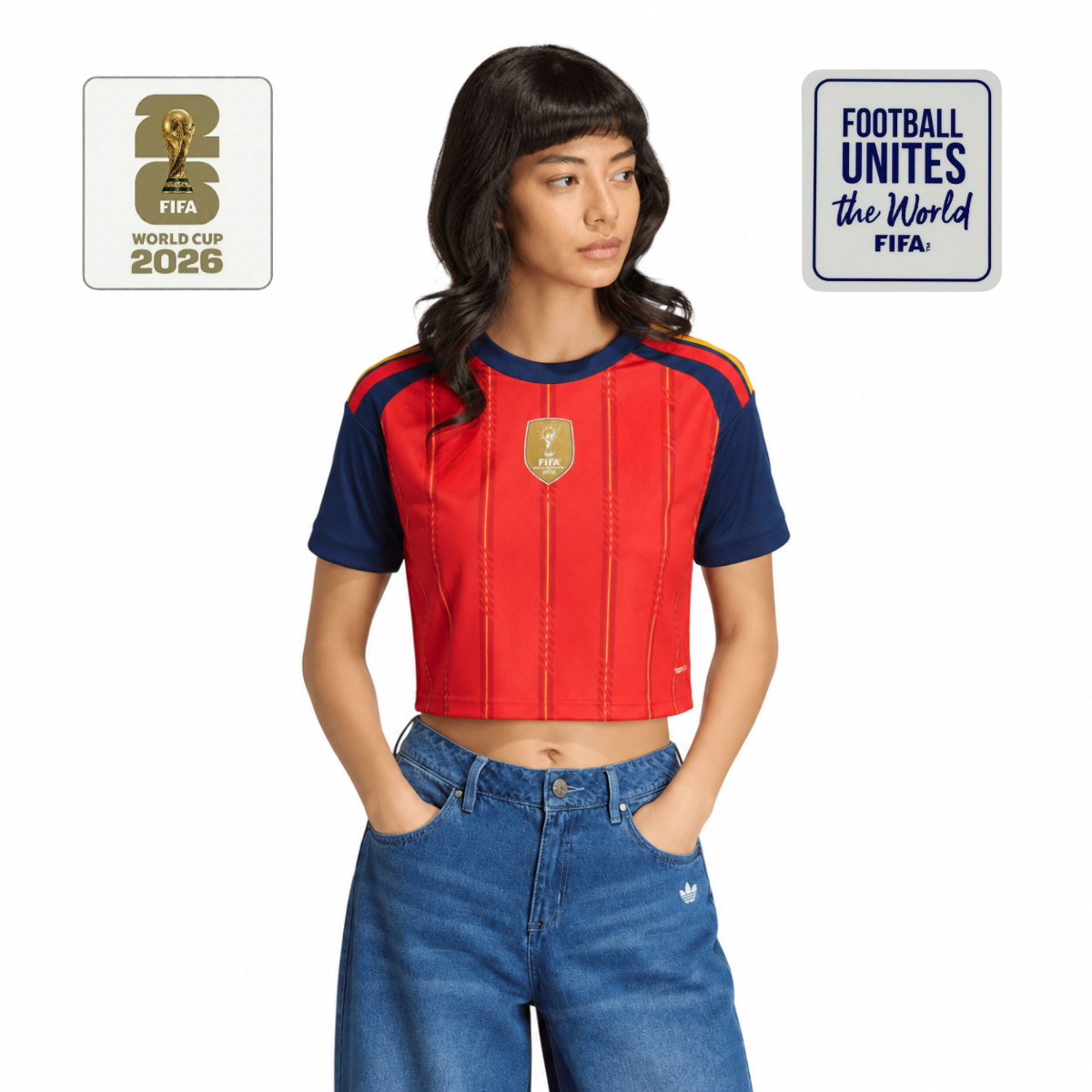 Jersey Spanish Home Women Top 2026 - World Champions